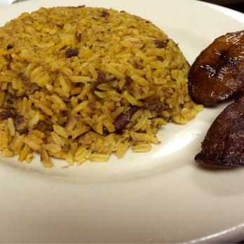 Garifuna Flava - Rice & Beans w/ fried ripe plantain - Caribbean Near Me - Chicago, Illinois
