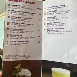 Bundobust - Cocktail Menu