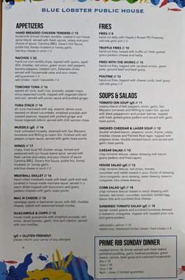 Menu photo 3 Blue Lobster Public House Stellarton, NS Menu photo 3 Blue Lobster Public House Stellarton, NS