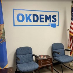 Oklahoma Democratic Party - Mural Wall greeting visitors in our Main Lobby