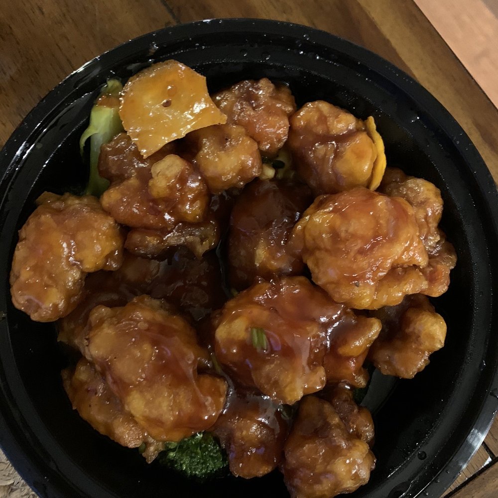 Free Orange chicken. Free Orange chicken.