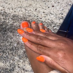 I had a dipped manicure and gel pedicure I had a dipped manicure and gel pedicure