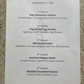 Homegrown Chef - Private Event Menu for Kathy's Birthday - Personal Chefs Near Me Homegrown Chef - Private Event Menu for Kathy's Birthday - Personal Chefs Near Me