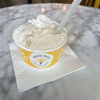Dolce Neve - The Medium Cup with three flavors - Gelato Near Me - Austin, Texas