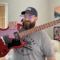 North Jersey Guitar & Music Center - Epiphone Limited-Edition SG Special-I in Cherry (and me)