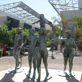 Herberger Theater Center - Dance and The Gathering by sculptor John Waddell. - Performing Arts Near Me - Phoenix, Arizona