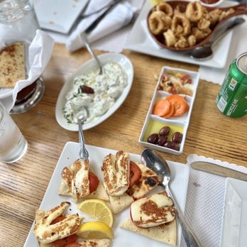 Maria's Mediterranean - Halloumi cheese and fried calamari - Seafood Near Me - Bayside, New York Maria's Mediterranean - Halloumi cheese and fried calamari - Seafood Near Me - Bayside, New York