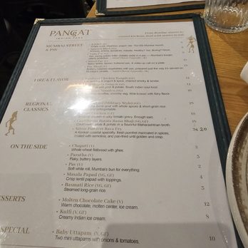 Pangat - Menu as per November - Indian Near Me - Brooklyn, New York