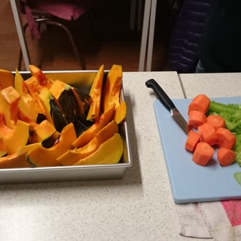 Soupa Winter Warmer - Veggies prepped for pumpkin and ginger soup. - Yelp Events Near Me