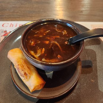 The Spice Garden - Hot and Sour soup with spring roll. - Chinese Near Me - Round Rock, Texas The Spice Garden - Hot and Sour soup with spring roll. - Chinese Near Me - Round Rock, Texas