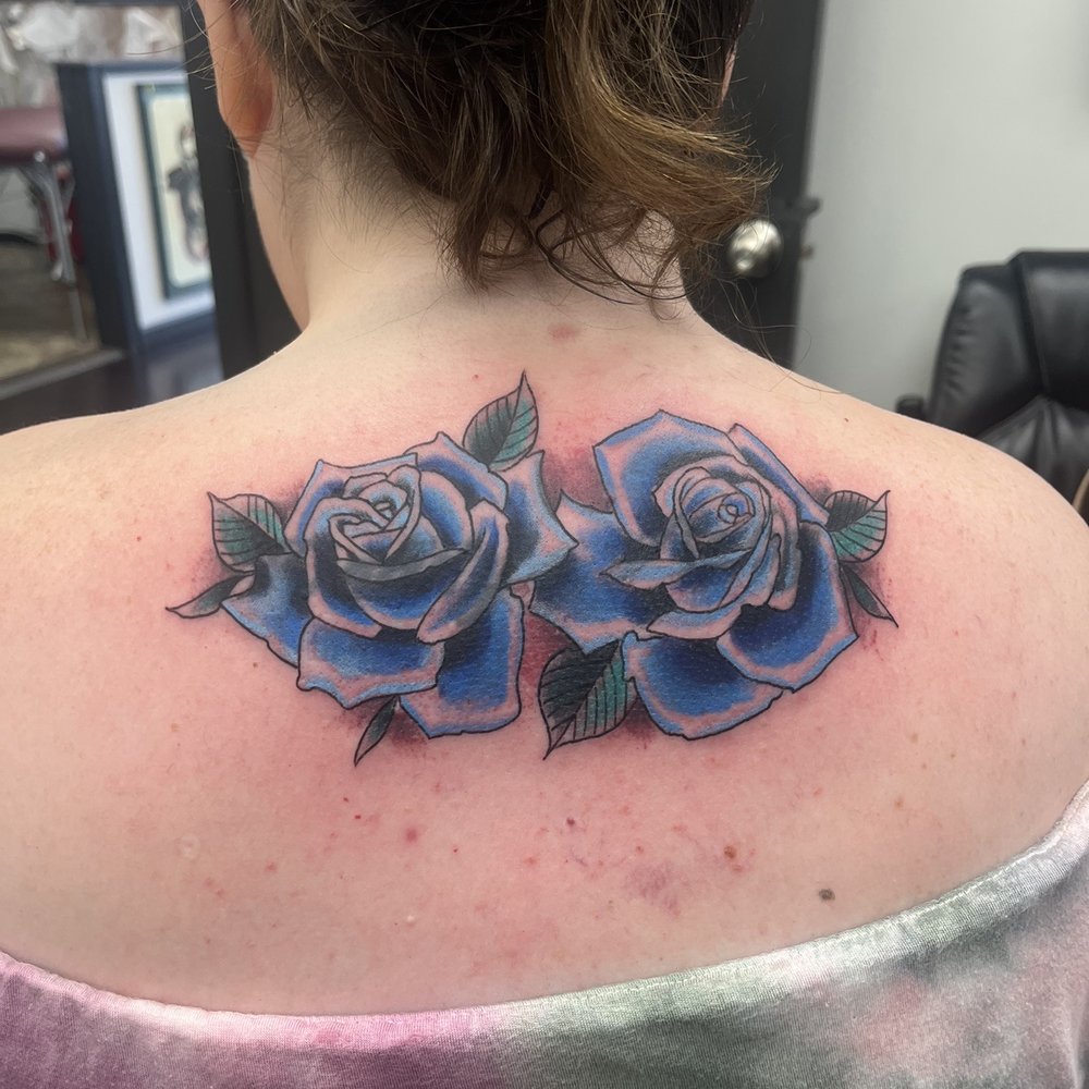 Three Kings Tattoo - Long Island - After- roses for coverup - Tattoo Near Me - Merrick, New York Three Kings Tattoo - Long Island - After- roses for coverup - Tattoo Near Me - Merrick, New York