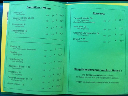 Menu photo 2 Hengl-Haselbrunner Vienna, 9 Menu photo 2 Hengl-Haselbrunner Vienna, 9