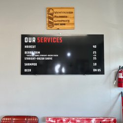 Vancouver Barber Company - Menu