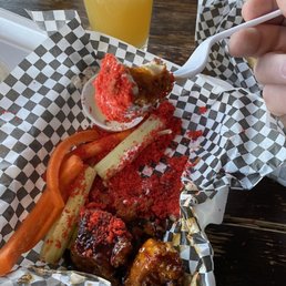 Flaming hot Cheetos and sweet teriyaki wings