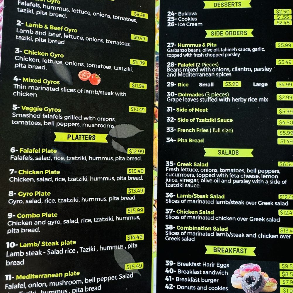 Harir Gyro & Burger - Menu #1 - Fast Food Near Me - Orangevale, California Harir Gyro & Burger - Menu #1 - Fast Food Near Me - Orangevale, California