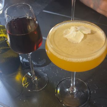 Bronzeville Winery - Glass of wine and a uncle nearest sidecar - New American Near Me - Chicago, Illinois Bronzeville Winery - Glass of wine and a uncle nearest sidecar - New American Near Me - Chicago, Illinois