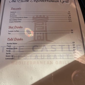 The Castle Mediterranean Grill - Menu - Hookah Bars Near Me - Anaheim, California