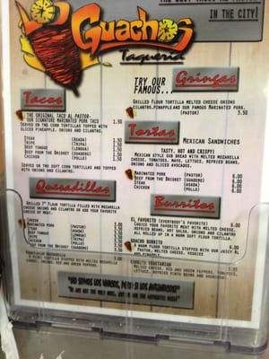 Menu photo 8 Los Guachos Taqueria Columbus, OH