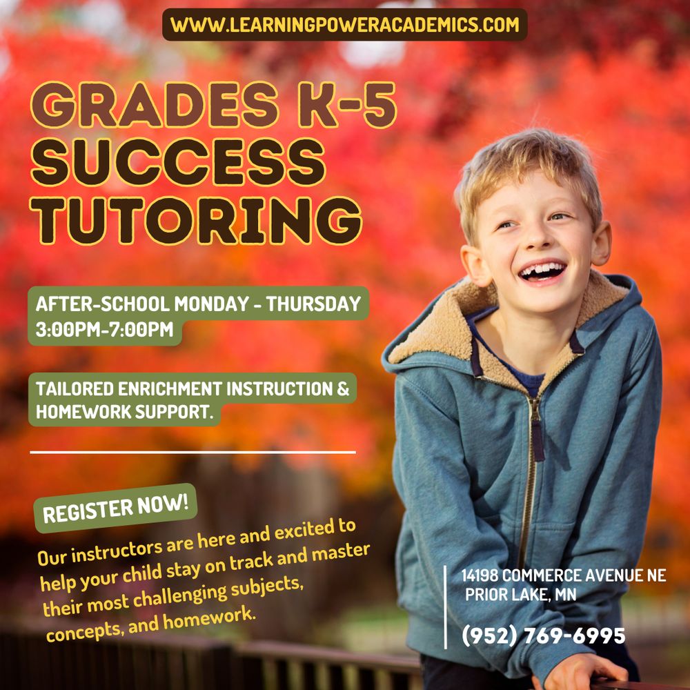 Learning Power Academics - reading tutor in Prior Lake, MN