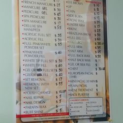 DN Calgary Nails & Spa - Price List