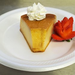 Fresh homemade vanilla flan