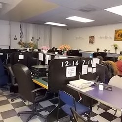 Net Plaza - Lots of fast running computers with 24" screens.