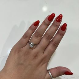 1.62 lab grown oval 14k white gold