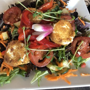Clafoutis - Salad with amazing goat cheese! - French Near Me - Santa Fe, New Mexico