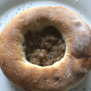 Boichik Bagels - Bialy with yummy onions in the middle - Bagels Near Me - Berkeley, California Boichik Bagels - Bialy with yummy onions in the middle - Bagels Near Me - Berkeley, California