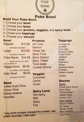 Menu photo 7 Poke Xpress Milpitas, CA
