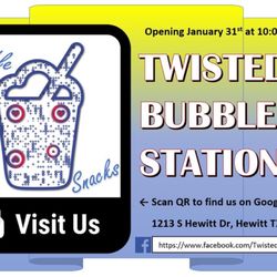 Twisted Bubble Station - Now open! Please check us out on social media.