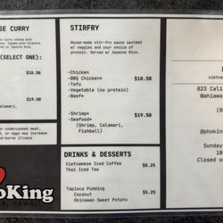 Pho King - 10.23.2025 Menu