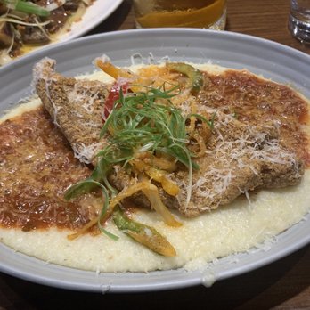 COMMUNION Restaurant and Bar - Catfish over Parmesan grits and shrimp creole sauce - Soup Near Me - Seattle, Washington