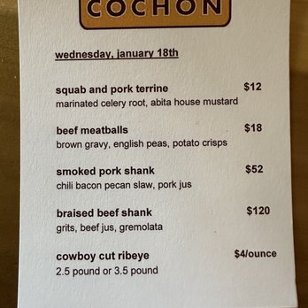 Cochon RESTAURANT - Menu (January 2023) - Cajun/Creole Near Me - New Orleans, Louisiana Cochon RESTAURANT - Menu (January 2023) - Cajun/Creole Near Me - New Orleans, Louisiana