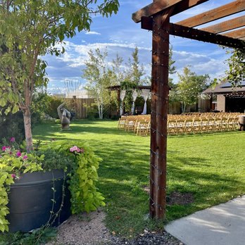 Balistreri Vineyards - Back outdoor area -- someone had it set up for a ceremony - Wineries Near Me - Denver, Colorado