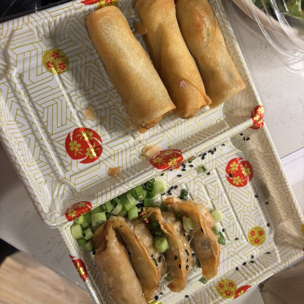 egg 5 Pcs Crispy Spring Rolls 6 Pcs Fried Gyoza egg 5 Pcs Crispy Spring Rolls 6 Pcs Fried Gyoza