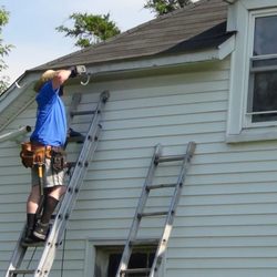 Keltom Gutter Services - Working hard even though the weather was hot and muggy!
