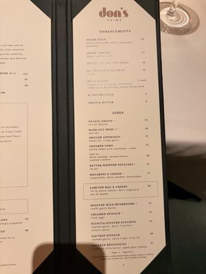 Menu photo 3 Don's Prime Las Vegas, NV
