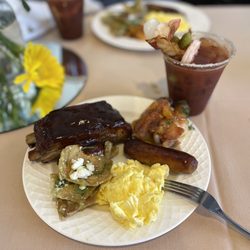 Chula Vista Golf Course - Ribs, chilequilles, eggs, sausage, ceviche, Bloody Mary