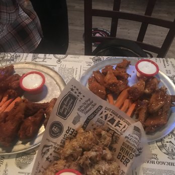 The Kettle Black - Cauliflower with grandpa Nunzios instead of buffalo.  Wings: buffalo, mango Habanero , Jamo, and Fitzpatrick's - Chicken Wings Near Me - Brooklyn, New York