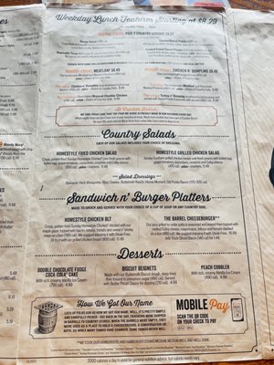 Menu photo 3 Cracker Barrel Old Country Store Roanoke Rapids, NC Menu photo 3 Cracker Barrel Old Country Store Roanoke Rapids, NC