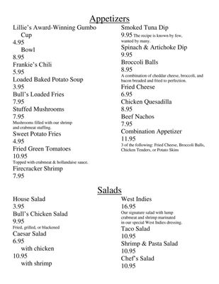 Menu photo 4 Bull's Restaurant Long Beach, MS Menu photo 4 Bull's Restaurant Long Beach, MS