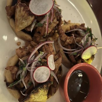 AY GUEY NYC - Al Pastor or Chorizo Picaditas, can't remember - devoured too quickly! - Mexican Near Me - Woodside, New York