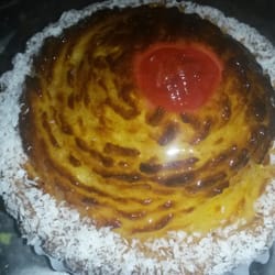Mini tarta de coco y dulce de leche.  Exquisita!