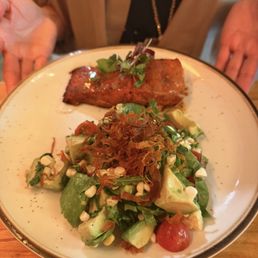 Blackened Salmon & Avocado Salad