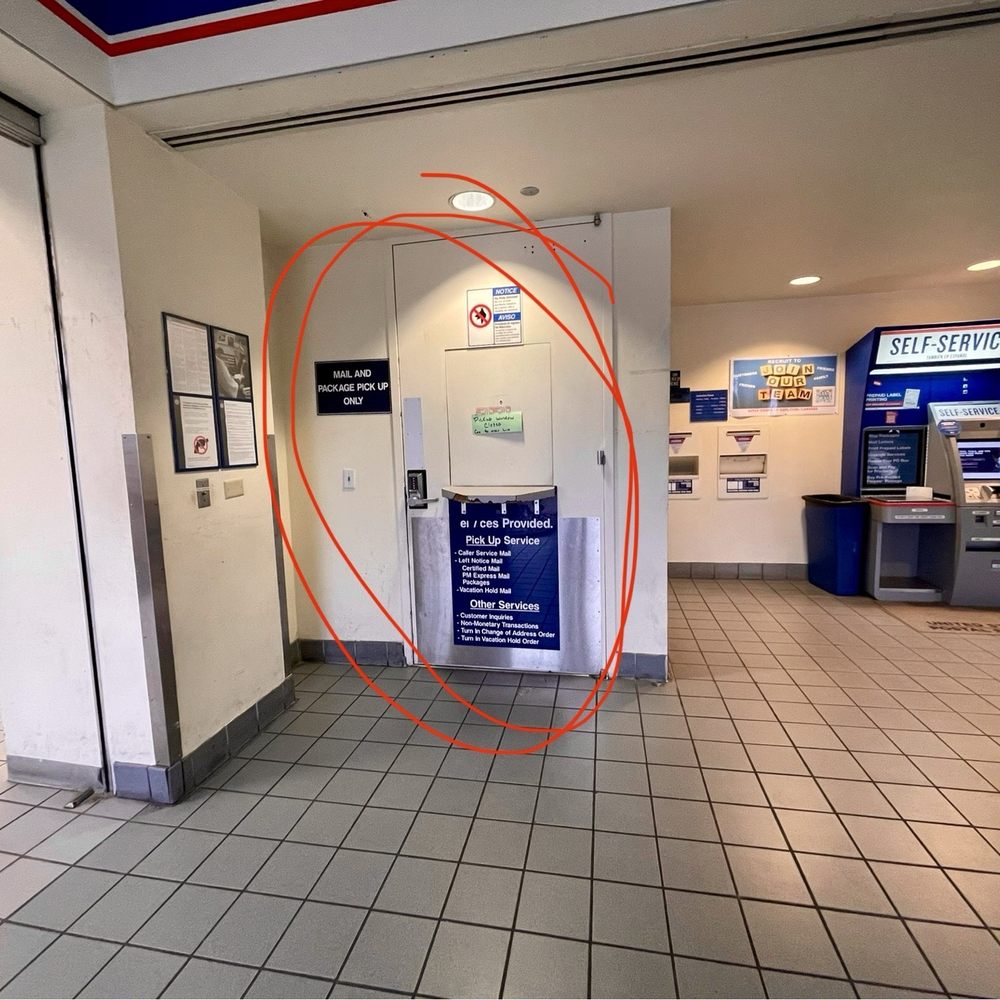United States Postal Service - This is the door where you pickup packages or on-hold mail. - Post Offices Near Me - Austin, Texas United States Postal Service - This is the door where you pickup packages or on-hold mail. - Post Offices Near Me - Austin, Texas