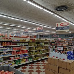 a grocery store with a checkered floor a grocery store with a checkered floor