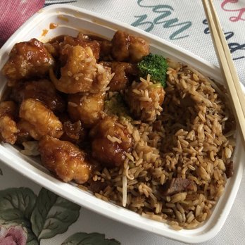 New China - Orange Chicken Dinner Combo (comes with pork fried rice) - Chinese Near Me - Nokomis, Florida
