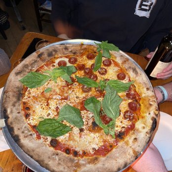 Lucali - Half pepperoni, half plain - Pizza Near Me - Brooklyn, New York Lucali - Half pepperoni, half plain - Pizza Near Me - Brooklyn, New York