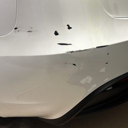 Scuff marks on my rear bumper. Tesla M3 Scuff marks on my rear bumper. Tesla M3